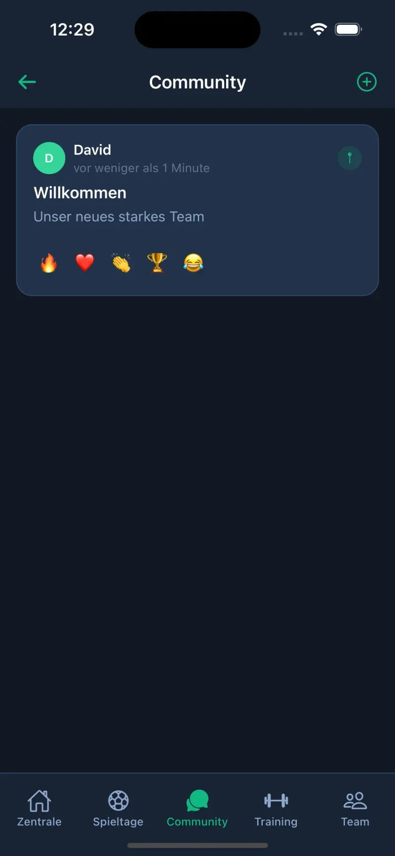 Community & Team-Chat - Ansicht 1