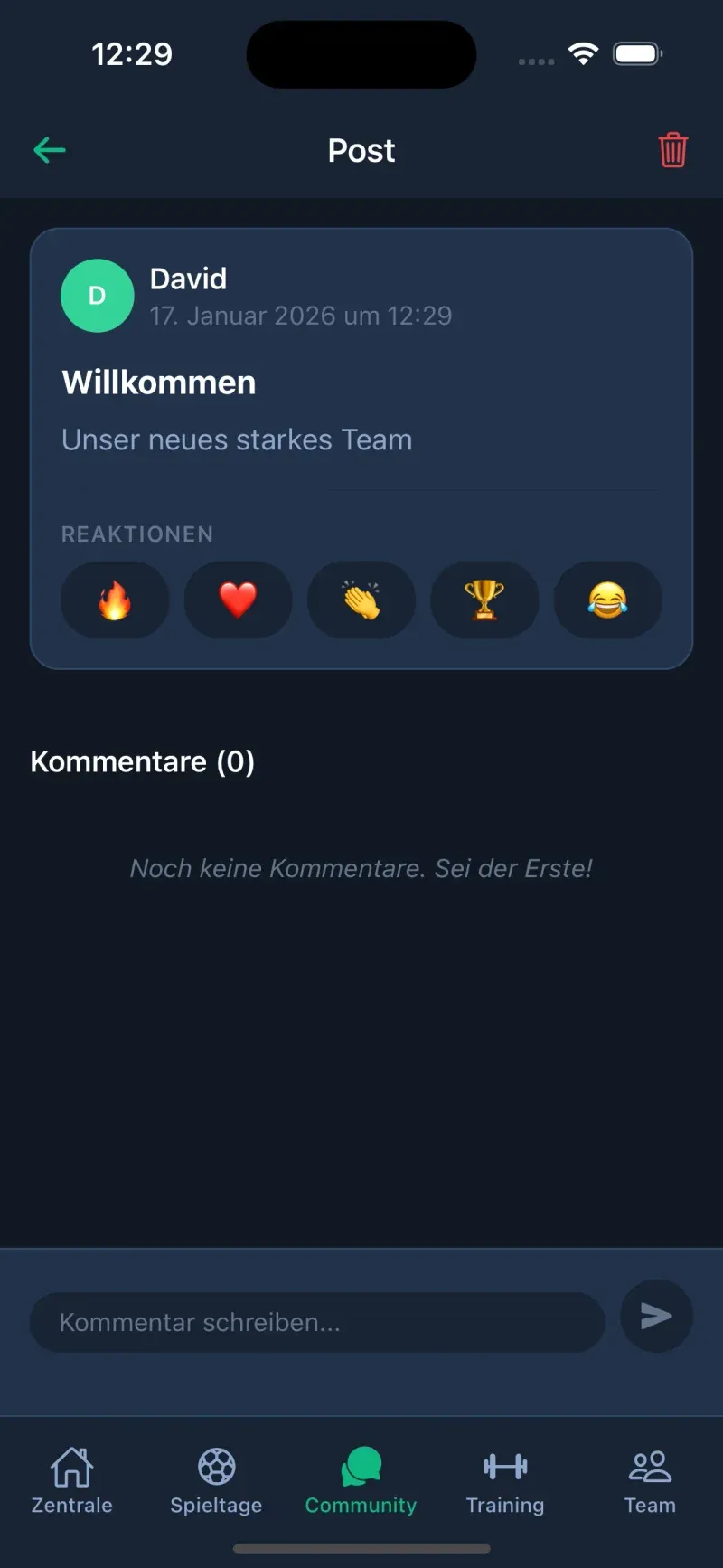Community & Team-Chat - Ansicht 2
