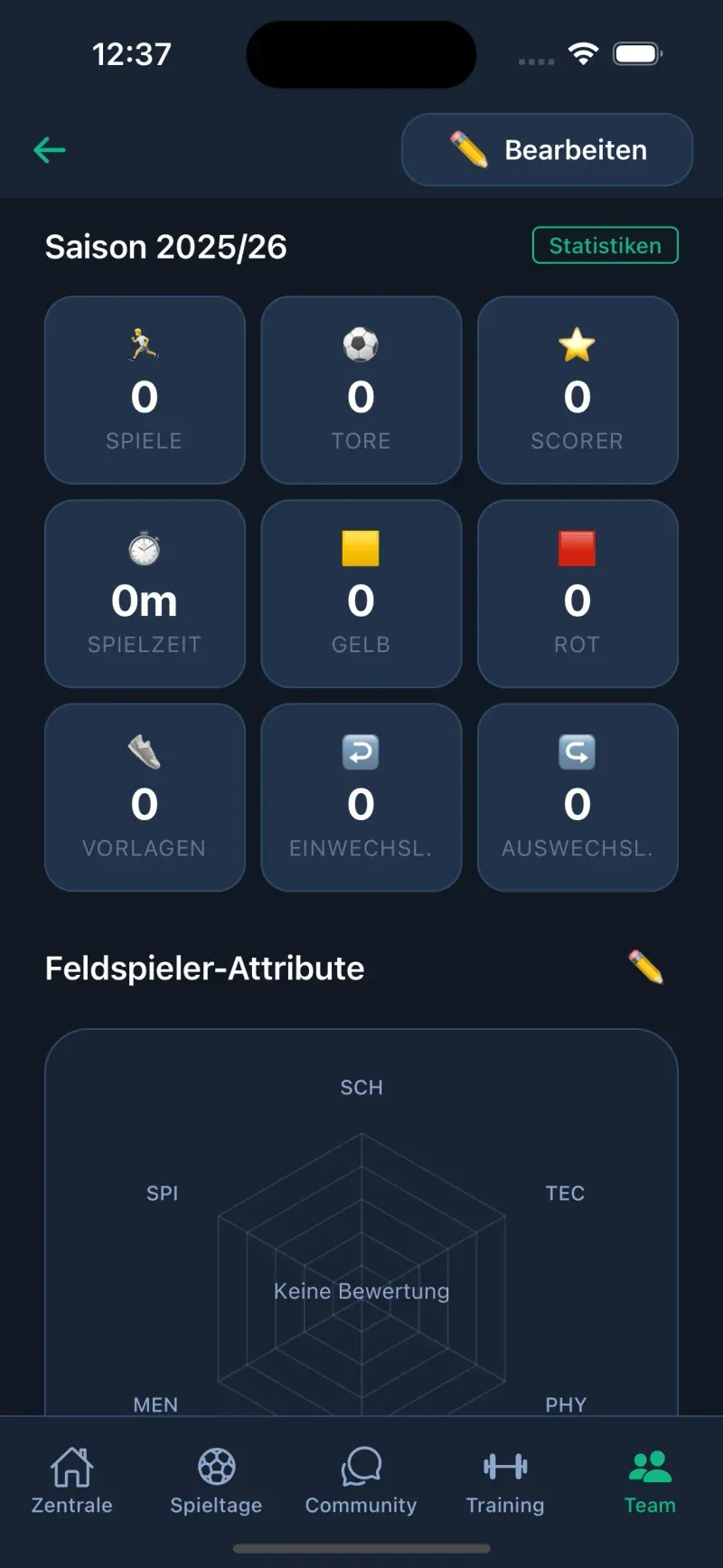 Spielerprofile & Entwicklung - Ansicht 3